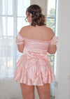 Amelia Dress Pink Blush Dress with Bow Back Plus Size