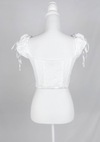 Angelic White Jacquard Corset Top