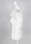 Angelic White Jacquard Corset Top