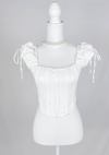 Angelic White Jacquard Corset Top
