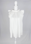 Calla Lily Ivory Ruffle Curve Tunic