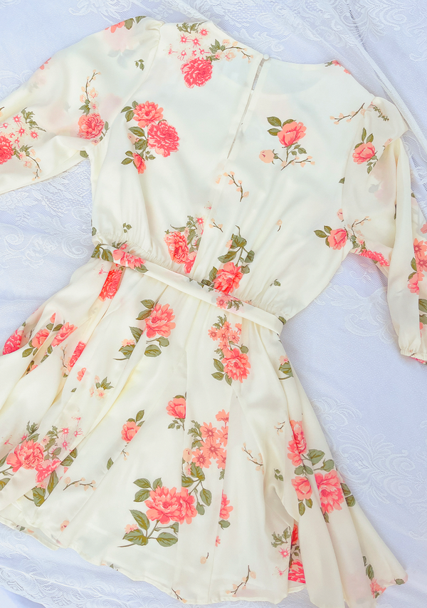 Floral print plus size dress