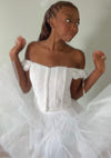 Swan Dance White Godet Tulle Skirt