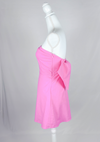 Marilyn Fuchsia Bow Back Strapless Mini Dress