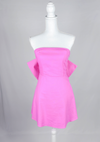Marilyn Fuchsia Bow Back Strapless Mini Dress