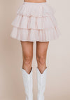 Honeysuckle Dusty Blush Tiered Tulle Skirt with Pockets