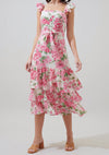 Rose Garden Ruffle Midi Dress