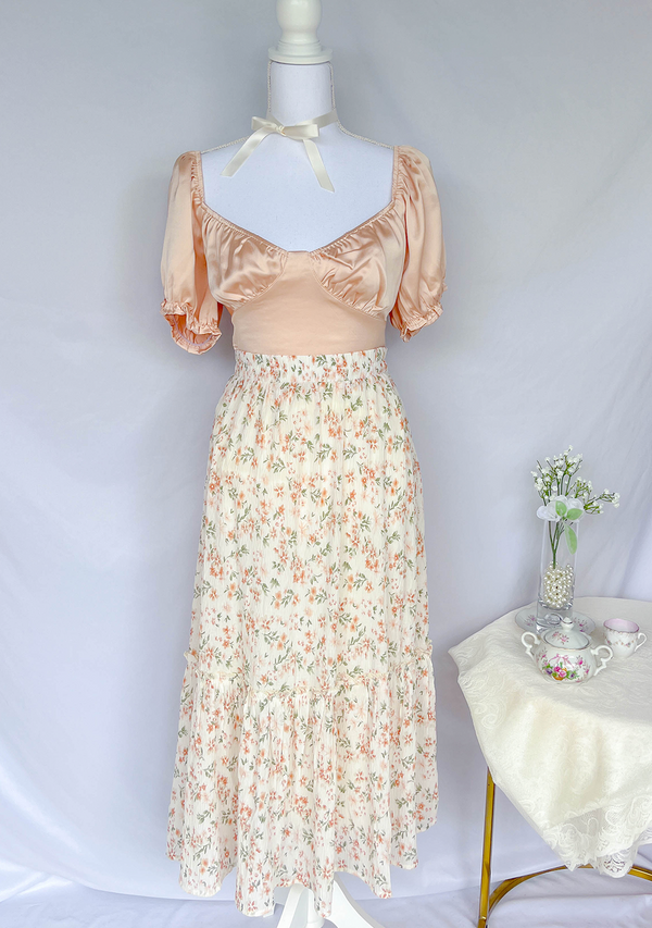 Floral Cottagecore Maxi Skirt