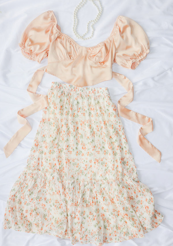 Floral Cottagecore Maxi Skirt