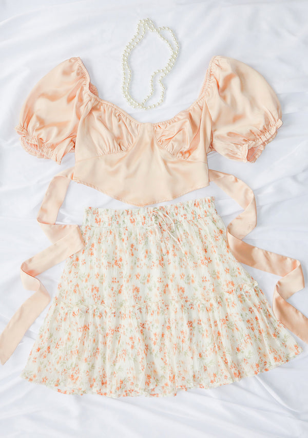 Floral Cottagecore Mini skirt