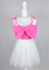 Primadonna Hot Pink Bow Crop Top