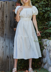 White Puff Sleeve Maxi Dress