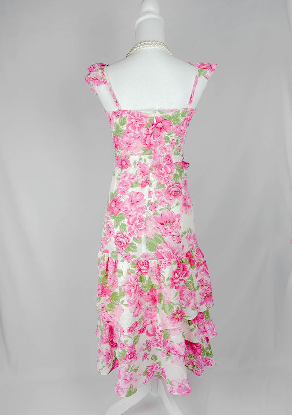 Rose Garden Ruffle Midi Dress