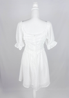 White Puff Sleeve Coquette Mini Dress
