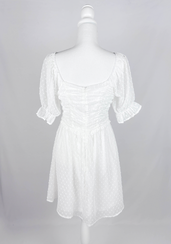 White Puff Sleeve Coquette Mini Dress