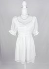 White Puff Sleeve Coquette Mini Dress