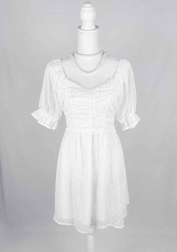 White Puff Sleeve Coquette Mini Dress