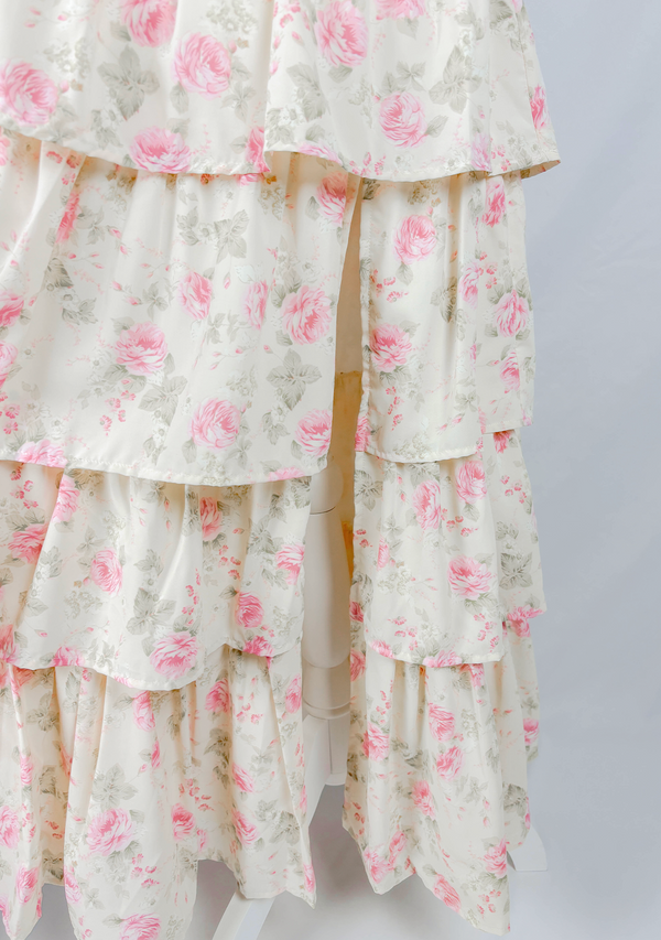 Victoria Floral Print Ruffle Tiered Maxi Dress