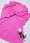 Marilyn Fuchsia Bow Back Strapless Mini Dress