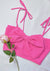 Primadonna Hot Pink Bow Crop Top