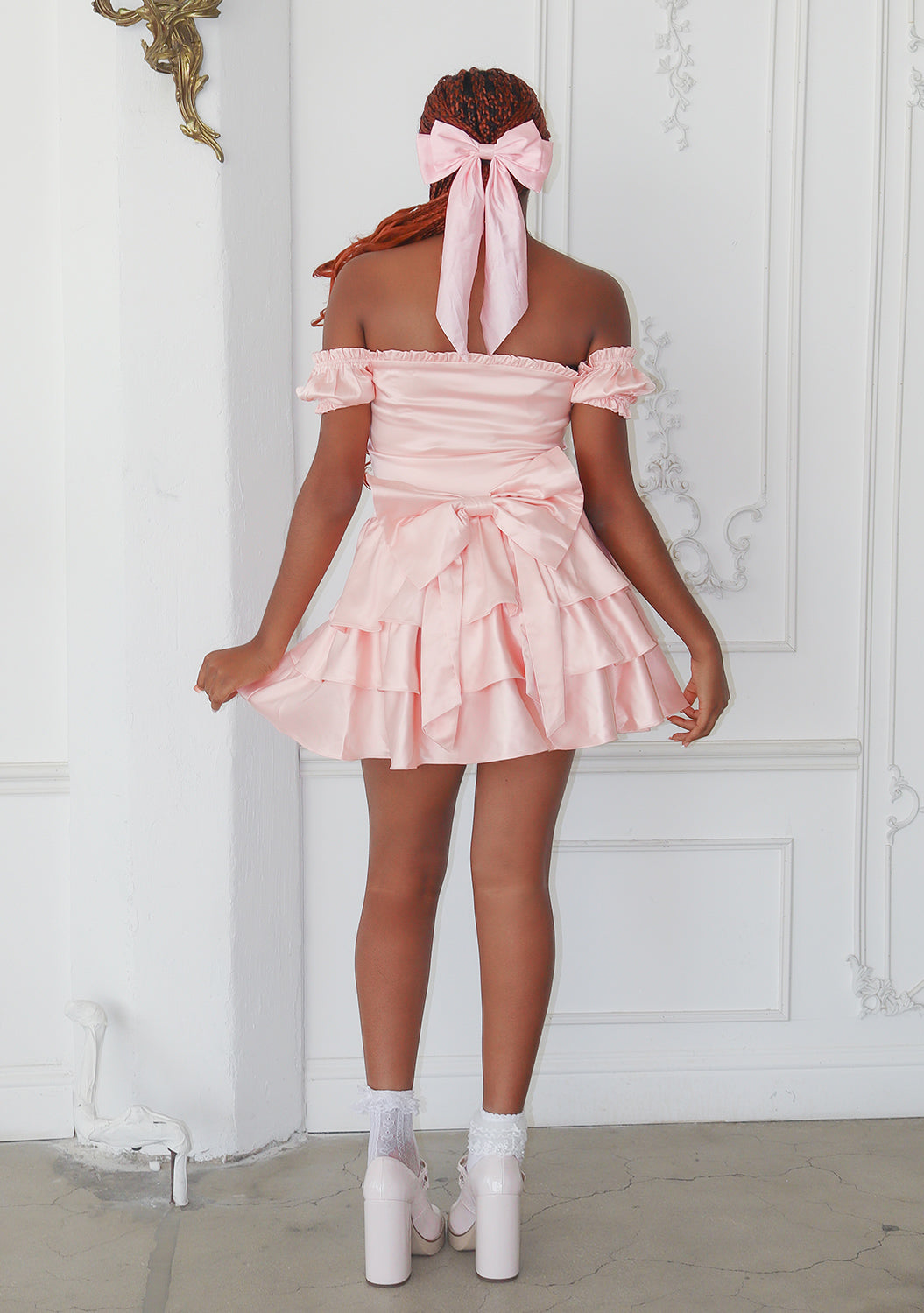 amelia ruched mini dress FormalDressShops.com Beaded Mini Dress with Ruched Skirt & Lace-Up Back By Amelia Couture 9061S