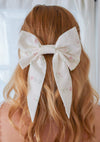 Floral girly hair clip bow