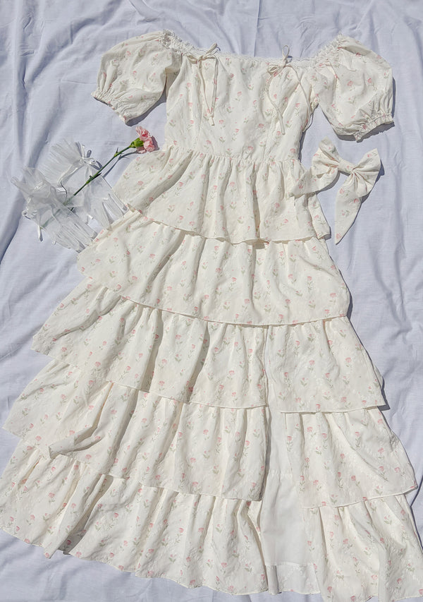 Blossom Lace Maxi Dress + Matching Bow Clip